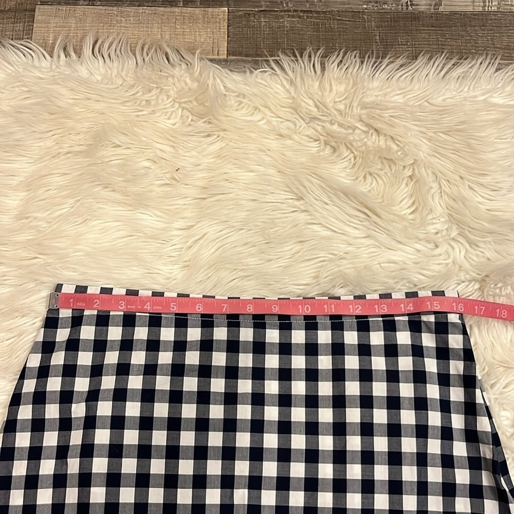 Draper James ‘Dolly’ gingham checked ruffled mini skirt cotton poplin 10 - Picture 8 of 9